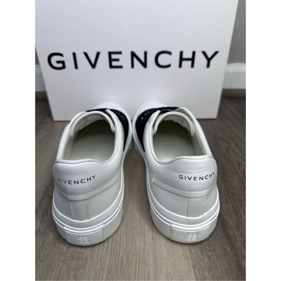GIVENCHY Logo Leather City Sport Slip-on Sneakers Black & White Size US 11 $675 - Picture 5 of 12